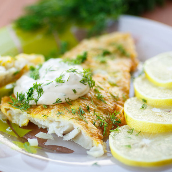 Peixe com molho de limão