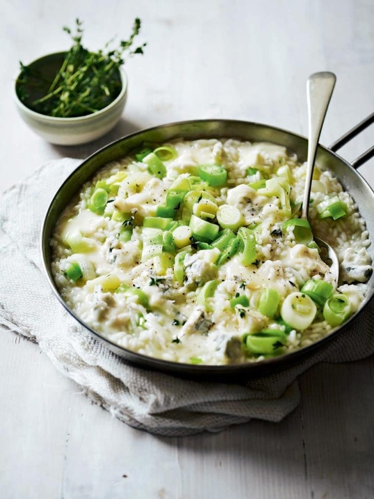 Risotto de Alho-Francês e Salsicha Fresca