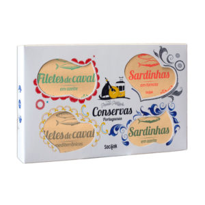 bySocilink Nº14 Canned Fish Set Sardines And Mackerels 4x120g