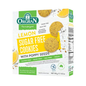 Orgran Lemon Sugar Free cookies with Poppy Seeds 130g