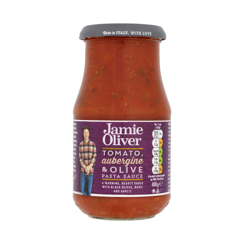 Jamie Oliver Tomato, Aubergine and Olive Pasta Sauce 400g