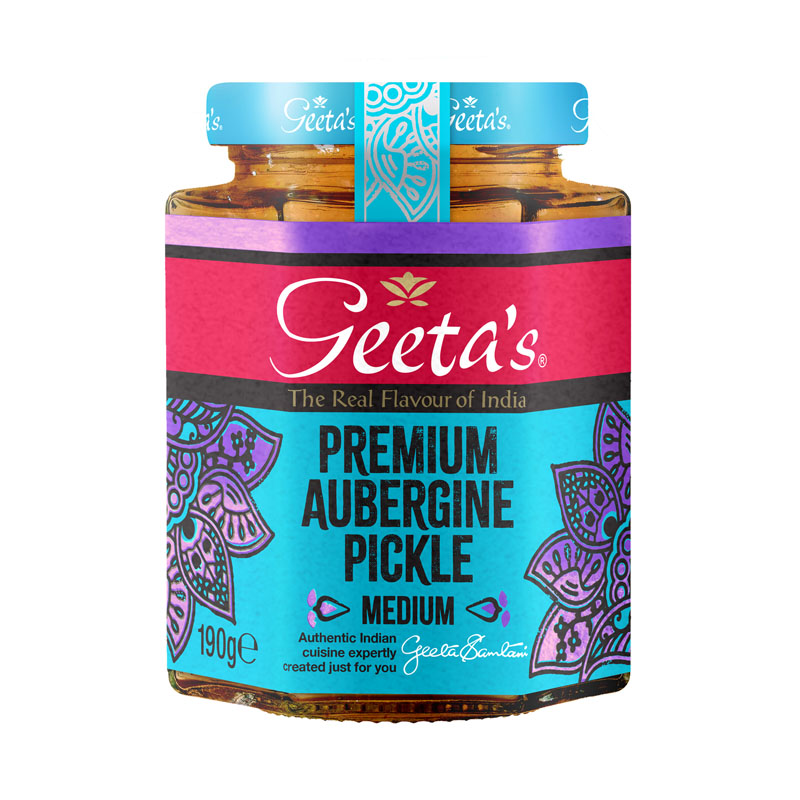 Geetas Premium Aubergine Pickle 190g Geetas Premium Aubergine Pickle 190g