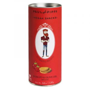 Paul & Pippa Tomato Bravo Biscuits in Canister 130g