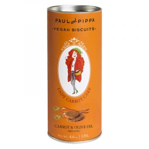 Paul & Pippa Lady Carrot Cake Biscuits in Canister 130g