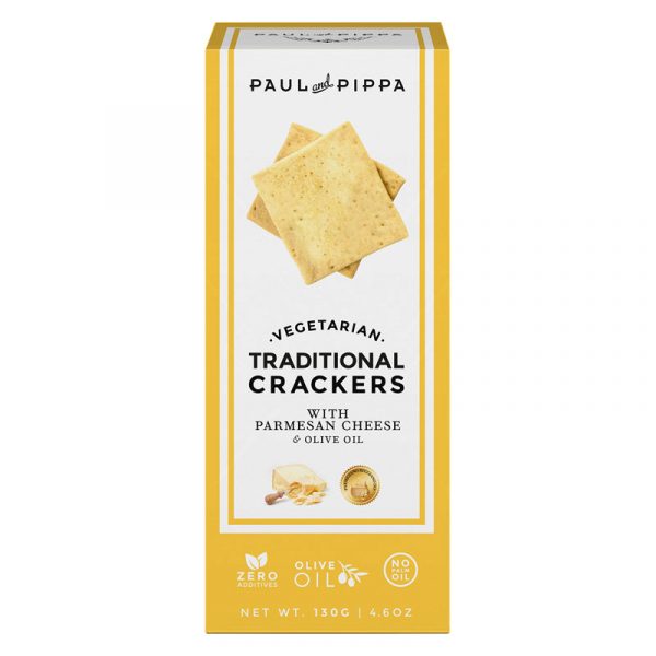 Paul & Pippa Traditional Parmesan Crackers 130g