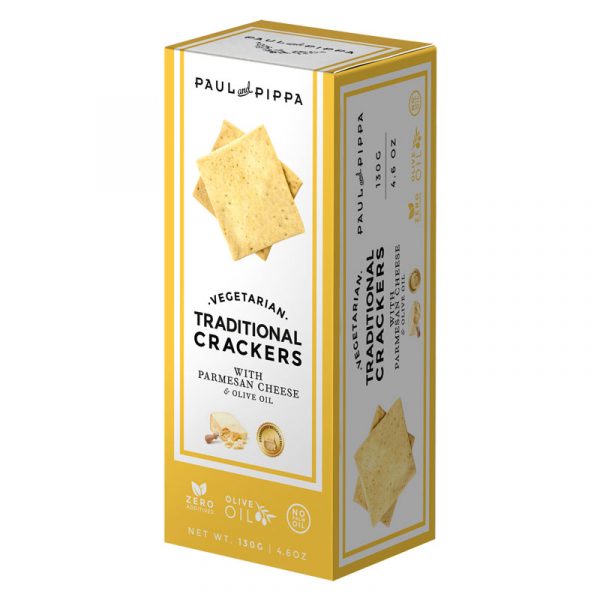 Crackers Tradicionais de Parmesão Paul & Pippa 130g