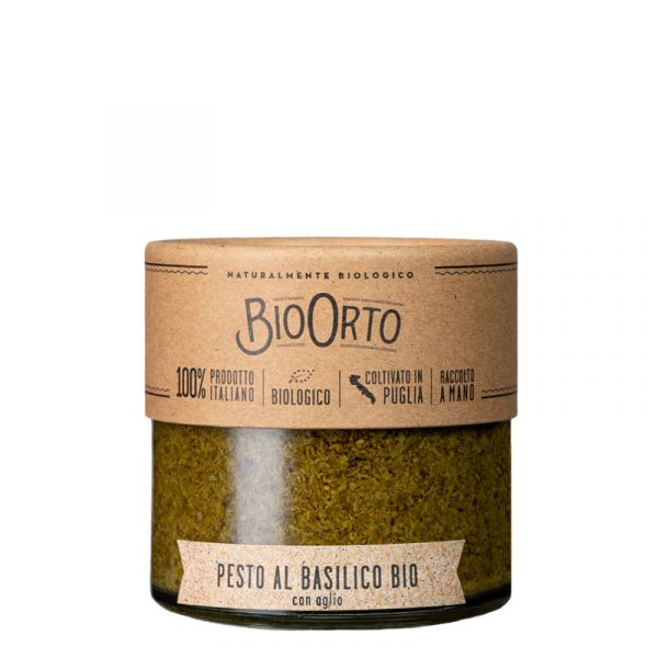 BioOrto Organic Basil Pesto with Garlic 180g