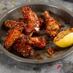 Caramelized Chicken Wings with Soy and Chili