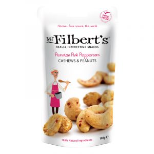 Mr. Filberts Peruvian Pink Peppercorn Cashews and Peanuts 100g