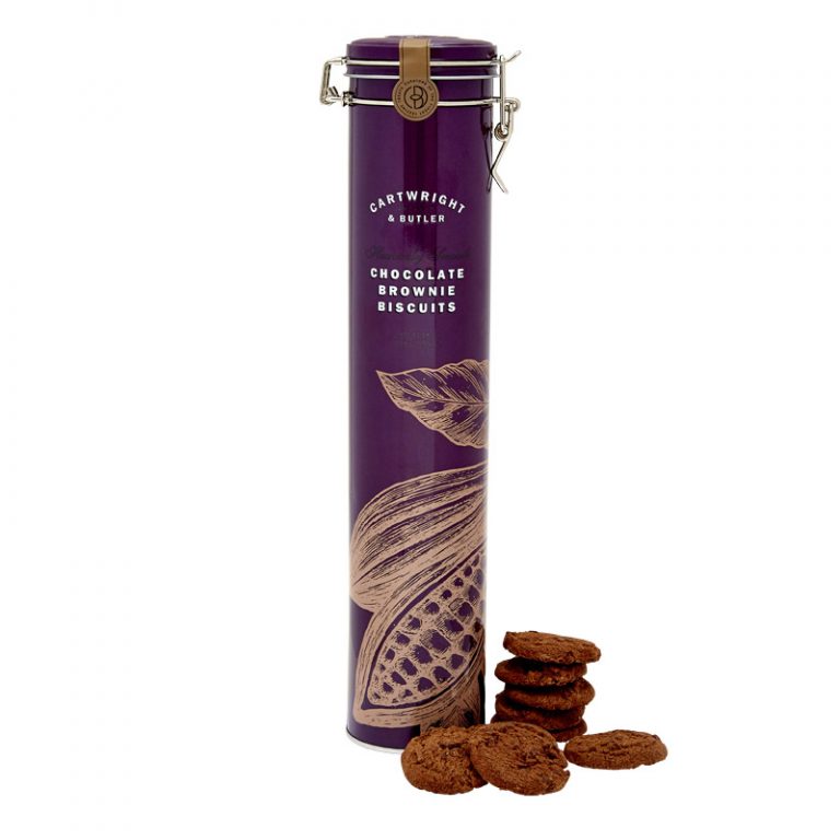 Cartwright & Butler Chocolate Brownie Biscuits in Tin 300g