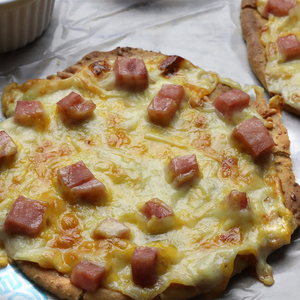 Ham and Four-cheese Pizza
