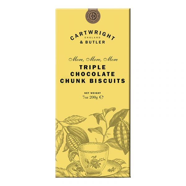 Cartwright & Butler Triple Chocolate Chunk Biscuits in Carton 200g