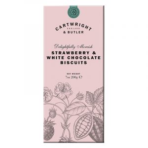 Cartwright & Butler Strawberry & White Chocolate Biscuits in Carton 200g
