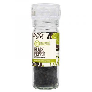 Natural Natural Whole Black Pepper Small Grinder 50g