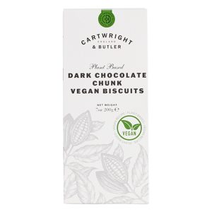 Biscoitos Vegan de Chocolate Preto em Caixa Cartwright & Butler 200g