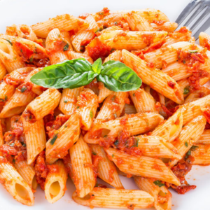 Penne with Pesto Rosso and Tuna Ventresca