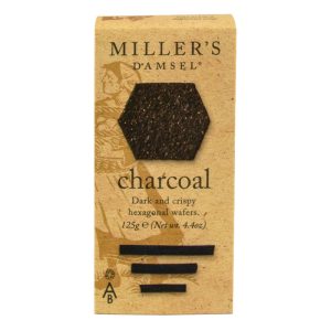 Crackers com carvão Vegetal Millers Damsel Artisan Biscuits 125g