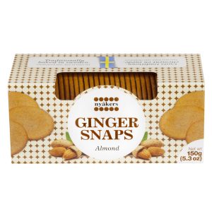 Biscoitos Gingersnaps de Amêndoa Nyakers 150g