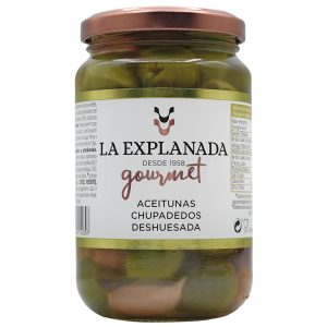 La Explanada Pitted Chupadedos Green Olives 340g