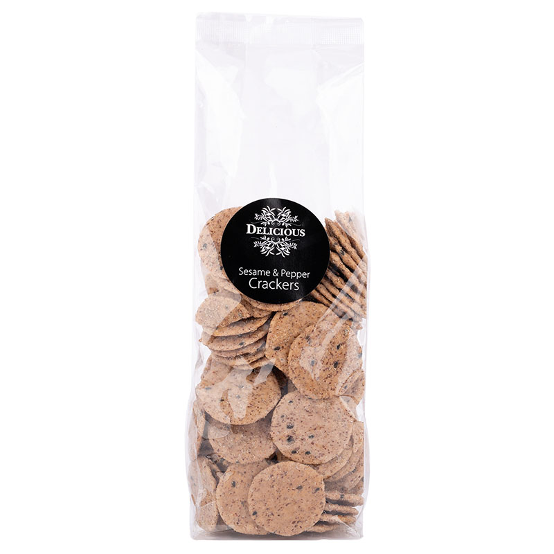 Delicious Sesame & Pepper Crackers 125g