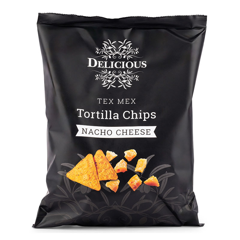 Delicious Tex Mex Tortilla Chips Nacho Cheese 150g