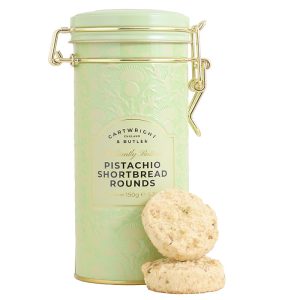 Cartwright & Butler Pistachio Shortbread Rounds in Tin 150g