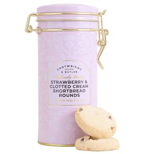 Cartwright & Butler Strawberry & Clotted Cream Shortbread Tin 150g