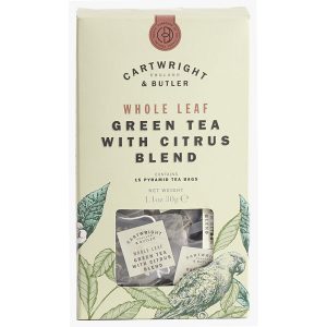 Cartwright & Butler Citrus Green Tea Carton Whole Leaf Tea Bags 30g
