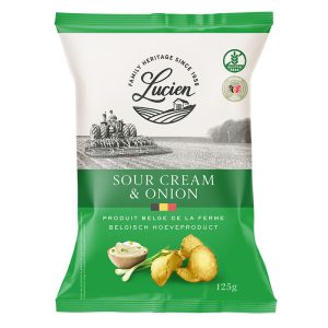 Lucien Sourcream & Onion Potato Chips 125g