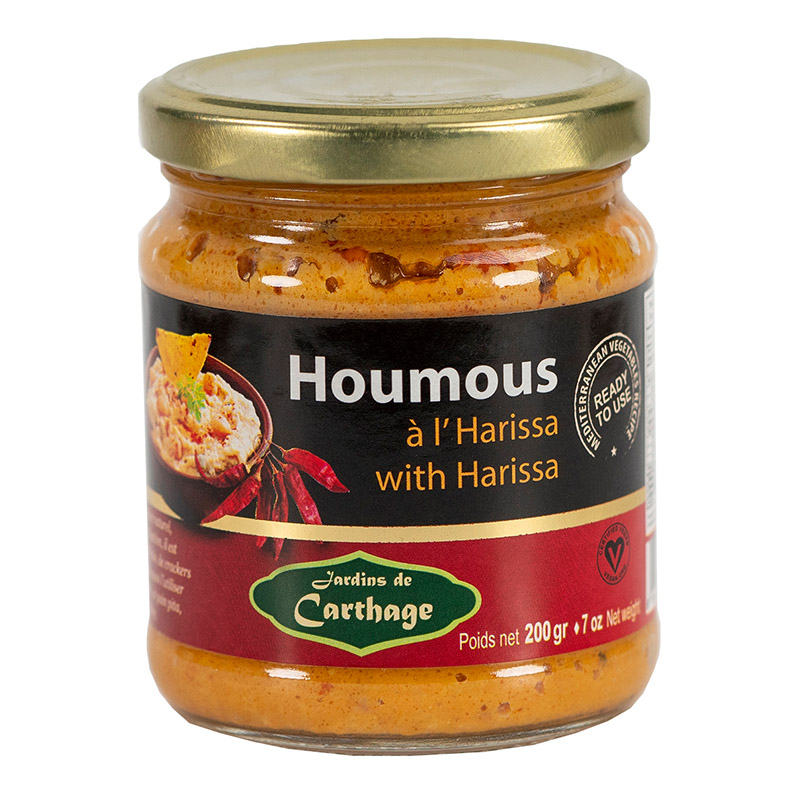 Jardins de Carthage Hummus with Harissa 200g