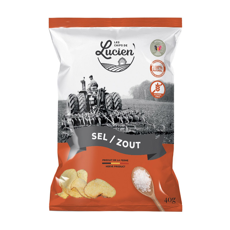 Lucien Batatas Fritas Lisas Pequeno Sal Pimenta 40g
