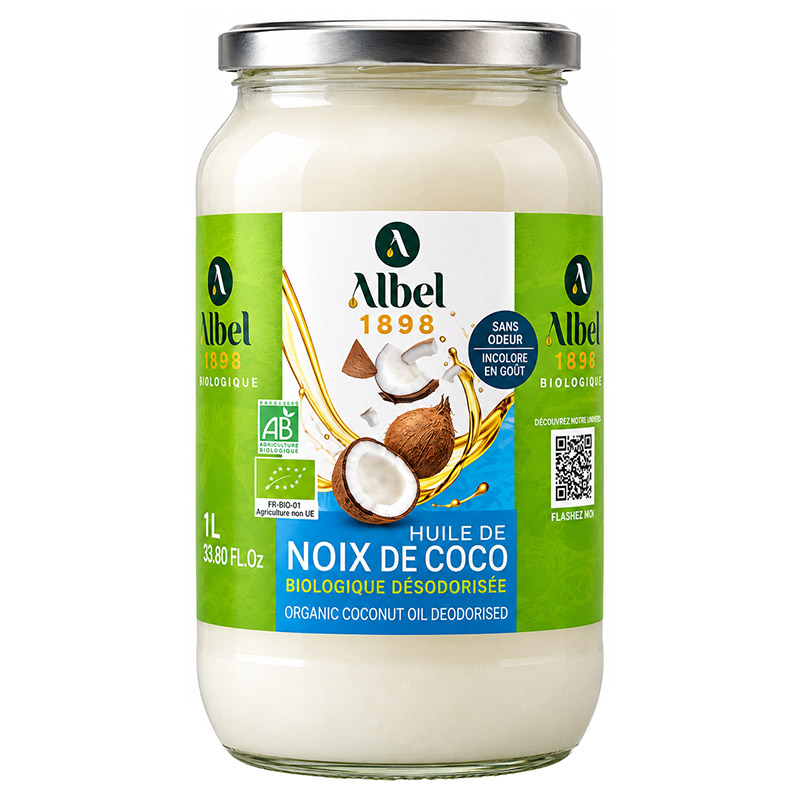 Óleo Coco Virgem Biológico Desodorizado Abel 1898 1L