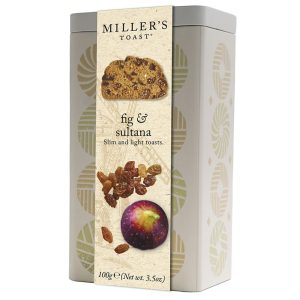 Artisan Biscuits Miller's Toast Fig & Sultana Selection Tin 100g